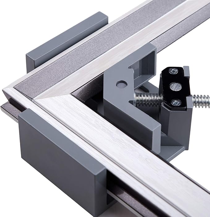 2pcs Corner Clamp - Right Angle 90 Degree Wood Clamps For Woodworking, With Adjustable Swing Jaw Aluminum Alloy Frame, For Welding, DIY Woodworking