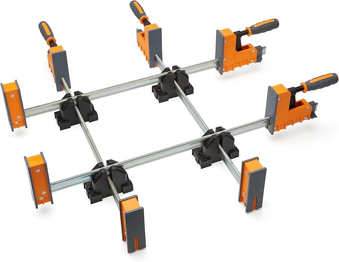 BORA 8pc Parallel Clamp Set, Includes 2 x 24" + 2 x 40" Woodworking Clamps with Rock-Solid, Even Pressure + 4 x Parallel Clamp Blocks, 571650