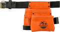 Graintex 4 Pocket Children Tool Pouch Suede Leather with Leather Belt and Hammer Loop