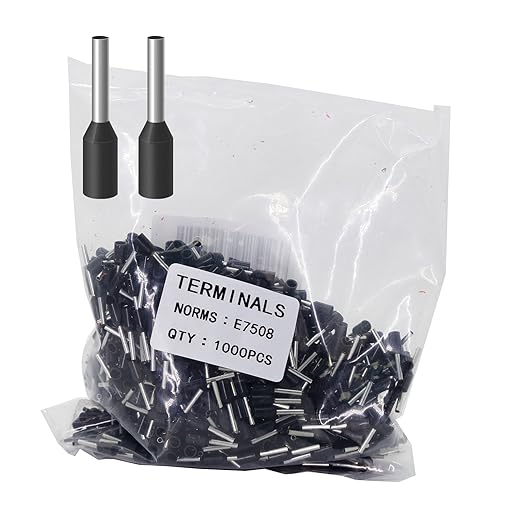 Fidioto AWG20 Wire Ferrules Terminals, 1000pcs AWG20 Terminal Connector Wire Insulated Cord Pin Ends Terminals for Electric, Industrial, Chemical Industry, Power Control System, etc.
