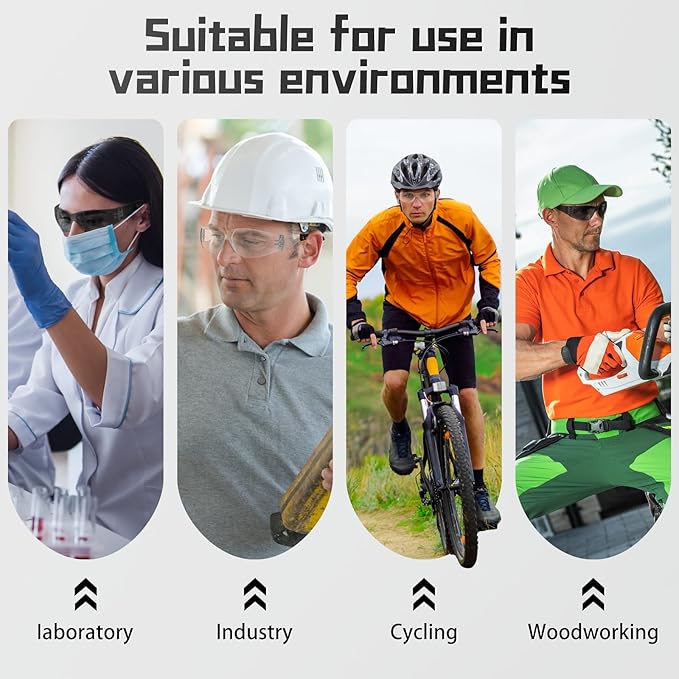 Clear Safety Glasses Bulk of 24,ANSI Z87.1 Impact Resistant Lens Eye Protection for Lab,Construction