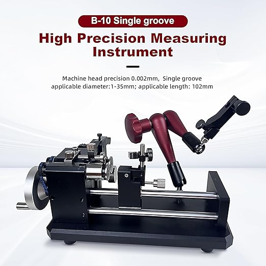 Concentricity Tester, Coaxiality Measuring Instrument, Measuring Dia 1-35mm, Length 102mm, Precision Resolution 0.002mm, with A Two Measuring Stand and an Sliding Guide Rail
