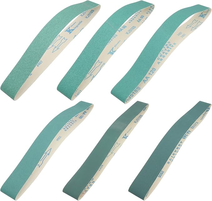 2 x 36 Inch Ceramic Sanding Belts, 2x36 Metal Grinding Sanding Belt 60/80/120/180/240/400 Grit, Sander Belt for Knife Making, Rust Removal, 6 Pack