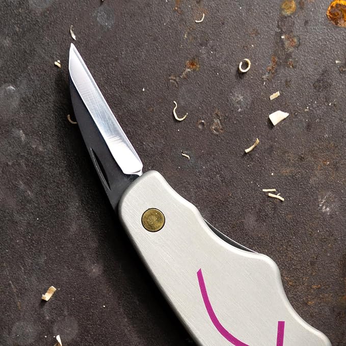 FLEXCUT Detail Jack | Ergonomic Wood Carving Knife with Aluminum Pistol Grip Style Handle Minimizes Hand Fatigue | Made in the USA | JKN90