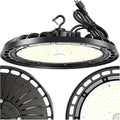 LED High Bay Light 150W, 10' UFO Commercial Lighting Fixture w/Isolated Power Supply, w/Plug for Garage Shop Warehouse Workshop, 5000k 21000lm Dimmable IP65 UL ETL Listed (1-Pack)