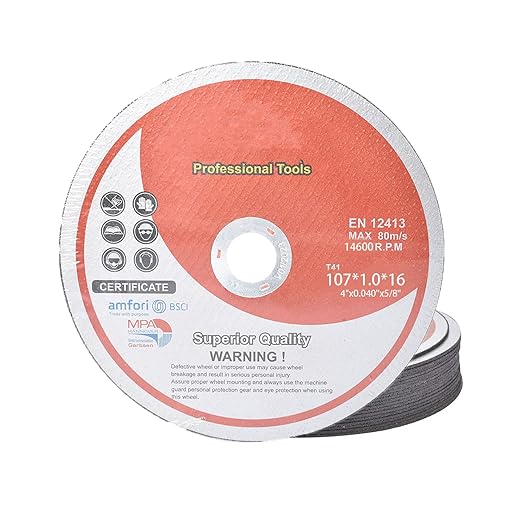 findmall 25 Pack 4" x.040 x5/8" Cut Off Wheel, Metal and Stainless Steel Thin Cutting Discs