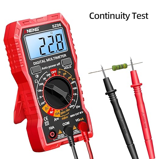 ANENG Digital Multimeter Tester Measures AC/DC Voltage,DC Current Ohm Amp Meter,Professional Multimetro Auto Voltmeter with Resistance, Diodes,Buzzer Handhold Electrial Tools