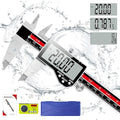 Digital Caliper Electronic Caliper Measuring Tool Precision Digital Vernier Caliper Inch/Millimeter/Fraction Measurement Micrometer for Jewelry - Metal Metric Measure Caliper for Engineer Carpenter