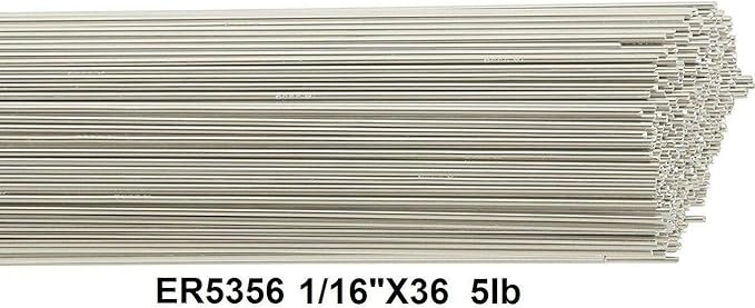 Aluminum 5356 TIG Welding Rod TIG Welding Wire ER5356 1/16"X36" 5Ib Box Tig Rods (1/16" 5 Pound Box) ER5356-063-36 (5)
