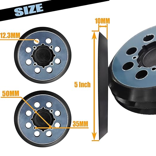 5-Inch Hook and Loop Replacement Sander Pad,Fit for DWE6423,DWE6423K,DWE6421,DWE6421K,DCW210B,Compatible with DEWALT Random Orbit Sander DWE64233, N329079 Parts