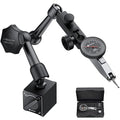 Neoteck Dial Test Indicator with Magnetic Base Stand and Storage Case, 0-0.03"/0.0005" Test Indicator Set with 2 Steel Dovetail Clamps 3/8'' and 5/32'' for Machine Set-Up-Black