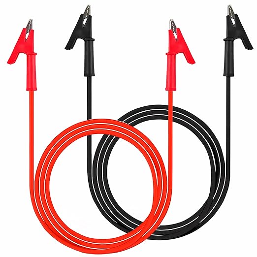 Alligator Clip Boost Jumper Cable, Double Ended Alligator Clip Electrical Test Leads, Copper Test Cable with Alligator Clip Jumper 3.28ft, for Multimeter, Electrical Test (Y-Y 16AWG 2S)