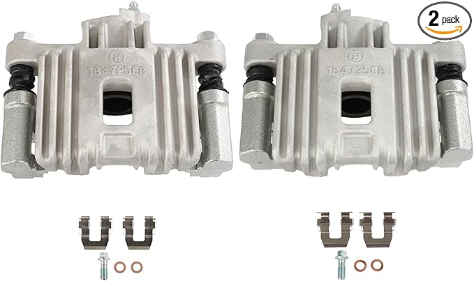 SCITOO 18B4724 18B4725 Rear Left & Right Disc Brake Calipers w/Bracket Fit For Oldsmobile For Alero 1999-2004,For Pontiac For Grand Am 1999-2005, Double Pistons