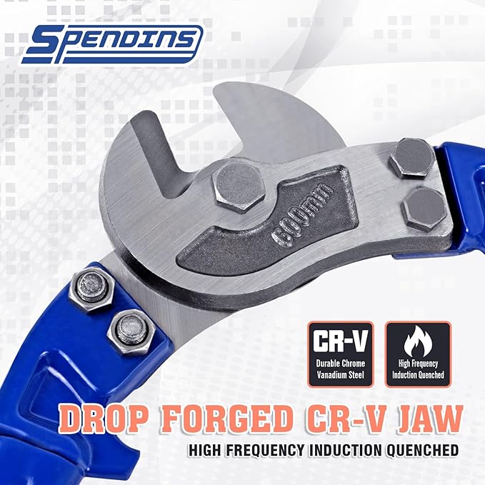24” Heavy Duty Wire Rope Cutter,Steel Wire Cutters w/Ergonomic Handle Design, Hardened Cable Cutter Cuts Up to 13/32" for Wire rope, Stainless Steel Wire, Copper and Aluminium Cables