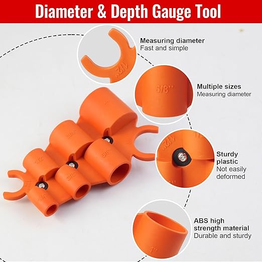 Pipe Deburring Tool with 1/4''-1'' Depth Gauge and 1/8'' to 1-5/8'' Inner Outer Reamer for Copper/PVC/PPR/Brass/CPVC/PE-RT/Aluminum Pipe - 4 Pack