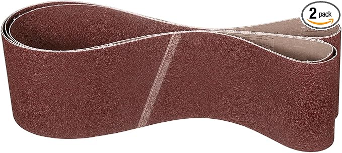 6 x 80 Inch Sanding Belt, 2 Pcs 60 Grit Knife Sharpener Belts Work Sharpening for Belt Sander Knife Carving Tool Metal Working
