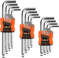 27pcs Allen Wrench Set - Long Arm SAE & Metric Torx Star Ball End Hex Key Set