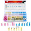 Nilight - 50006R 135 PCS Heat Shrink Wire Connectors - Electrical Terminals Kit - Marine Automotive Crimp Connector Assortment - Ring Fork Hook Spade Butt Splices, 2 Years Warranty