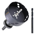 4 Inch Deep HSS Bi Metal Hole Saw Cutter with Arbor Cutting Depth 2.1” for Metal Thick Wood PVC Drywall Aluminum Big Slot New Sharp Teeth Heavy Duty Hole Saw Bit