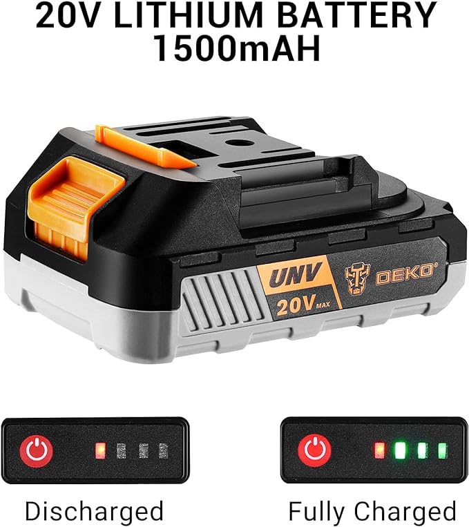 Power Drill Cordless: DEKO PRO Cordless Drill 20V Electric Power Drills Set Tool Drills Cord-less Set with Battery and Charger