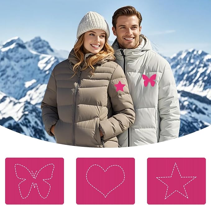 45PCS Nylon Repair Patch Self-Adhesive Pre-Cut Fabric Patch Down Jacket Repair Patches for Puffer Jackets Tenacious Tape Polyester Waterproof Lightweight Tent Repair Patch for Clothes Bag(Rose)