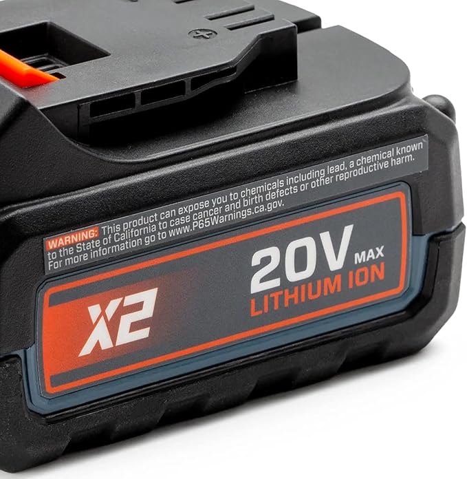 SENIX B50X2 20 Volt Max* 5.0 Ah Lithium-ion Battery for X2 Series Lawn and Garden and Cordless Power Tools, Fade-Free, Battery Indicator Lights