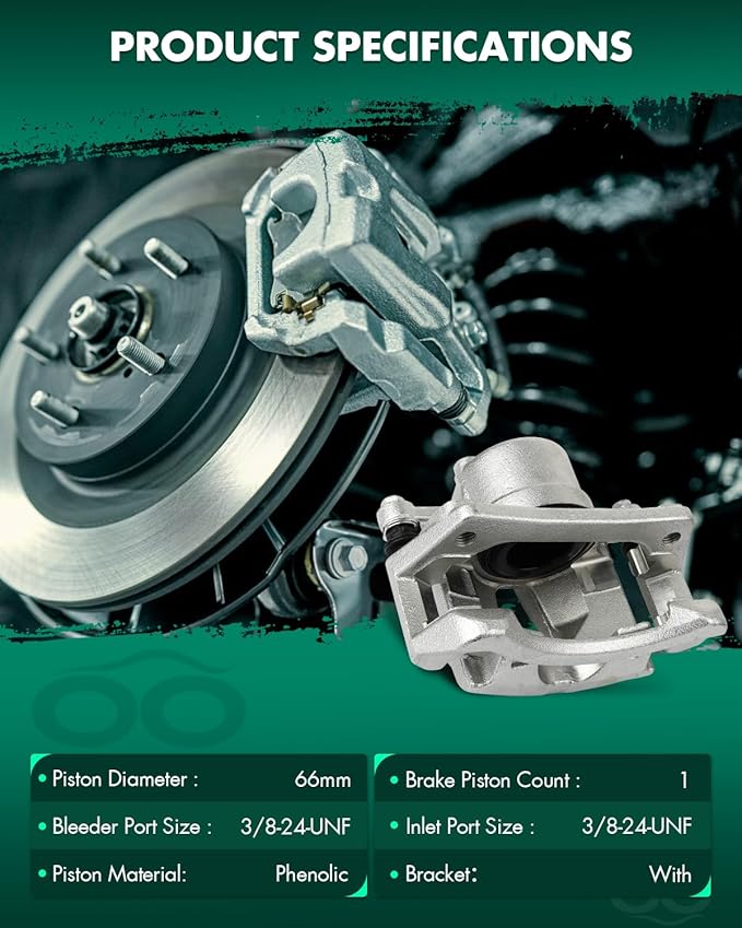 SCITOO Front Right Brake Caliper With Bracket 18B4844 Compatible For Jeep Liberty 2002-2007