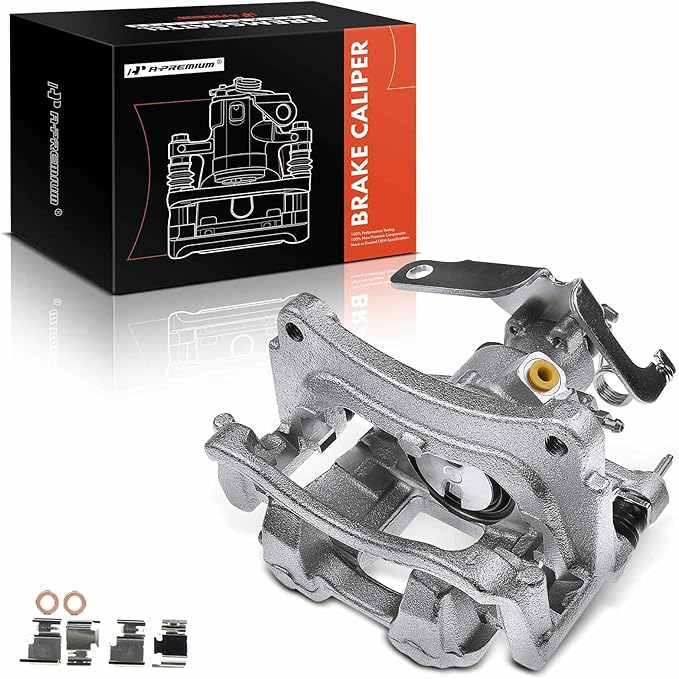 A-Premium Disc Brake Caliper Assembly with Bracket Compatible with Select Ford Models - Transit-150/Transit-250/Transit-350/Transit-350 HD 2015 2016 2017 2018 2019 - Rear Left Driver Side
