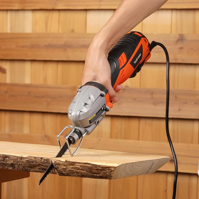 5.0 Amp Variable-Speed Corded Reciprocating Saw - 3000spm for Versatile Cutting, 1/2" Stroke Length, Up to 4-1/2" Cutting Capacity for Wood and Metal