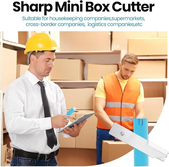 Gisafai 60 Pieces Box Cutters Bulk Retractable Box Cutter Cardboard Mini Box Cutter Handy Box Cutter Knife for Paper Boxes Packages Letter