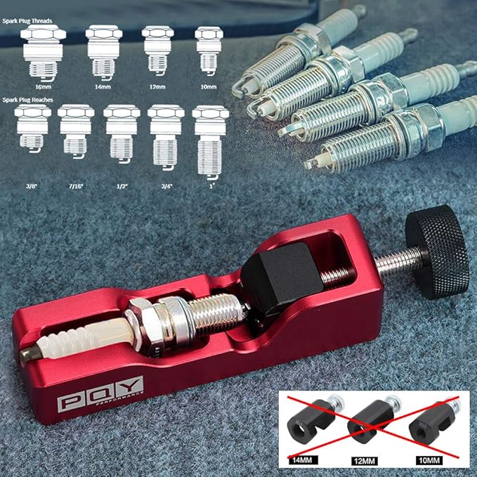 Universal Spark Plug Gap Tool for Most 10mm 12mm 14mm 16mm Spark Plugs Black