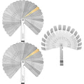 2 Pack Feeler Gauge 32 Blades Gauge 0.0015-0.035" and 1 Pack Offset Feeler Gauge 16 Blades 0.005-0.020", Stainless Steel Dual Marked Metric and Imperial Gap Measuring Tool