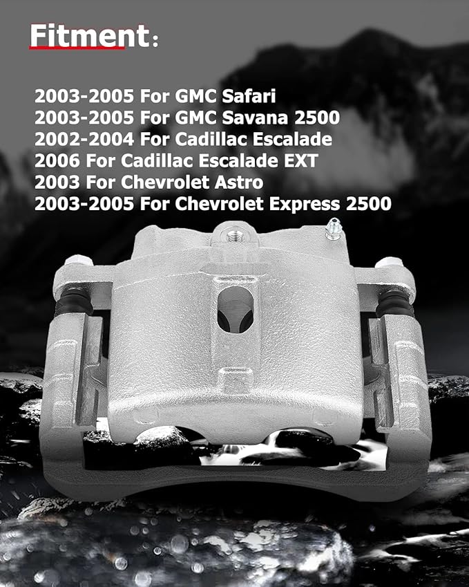 cciyu 18-B4729 18-B4728 Front Left & Right Brake Calipers w/Bracket For Cadillac 2002-2006,For Chevy 1999-2008,For GMC 1999-2008