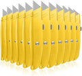 Lasnten 12 Pcs Box Cutter Bulk Retractable Utility Knife Heavy Duty Aluminum Alloy Carpet Knife Package Opener Cutter Blade for Cardboard Plastics Cartons DIY Home Warehouse Office(Yellow)