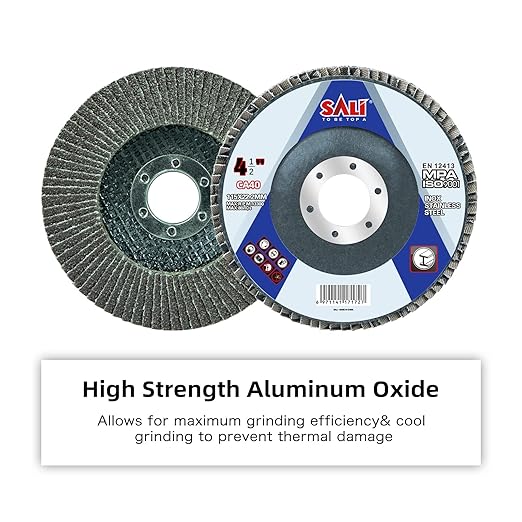 Sali 100 Pack Flap Disc 40 Grit 4.5" x 7/8-Inch Sanding Disc Bevel Type #29 Premium and Industrial Grade Angle Grinder Grinding Wheel High Performance Edge Grinding