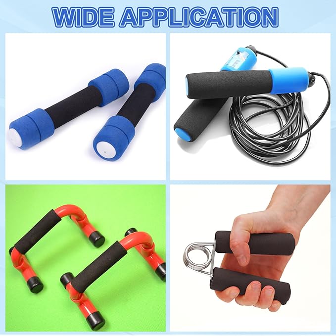 uxcell Pipe Insulation Tube Foam, 3/8" ID x 3/16" Thick x 1.64ft Foam Pipe Cover Non-Slip Hollow Tubing Guitar Air Conditioner Stand Fitness Equipment Handles, Black