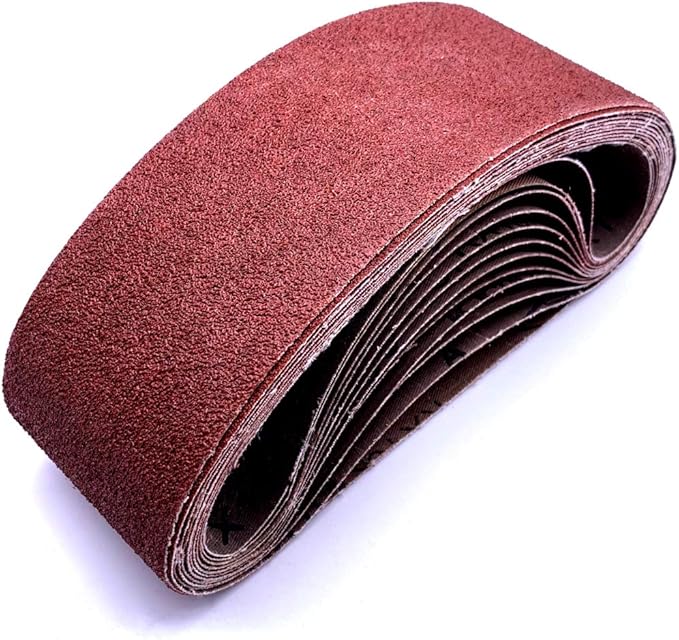 3x18 Belt Sander Sanding Belts, 80 Grit Aluminum Oxide Sander Paper 3 x 18 Inch, 12 Pack (3x18in,80 Grit)