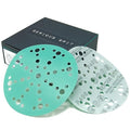 6-Inch 49-Hole 400 Grit Sanding Discs - Heavy-Duty Hook & Loop Film Discs - Sandpaper for Random Orbital Sanders - 50 Pack Box