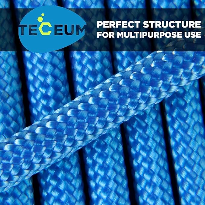 TECEUM 5/32" Paracord Rope 1000 – 1000ft / 200ft / 100ft / 50ft – Tactical Parachute Cord 4mm – 45+ Colors – Nylon String for Survival & Camping Gear – Stripe Cord for Survival – Utility Rope