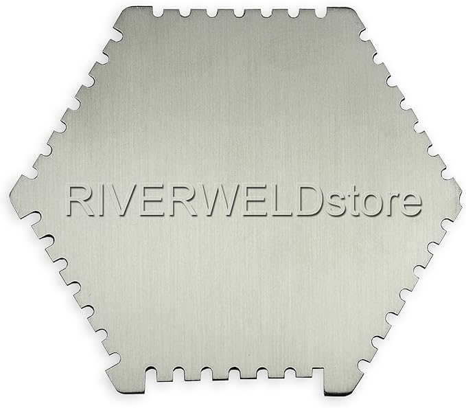RIVERWELD Hexagonal Wet Film Comb Thickness Gauge Card 25-3000 um Measurement Thickness for Paint and Coating