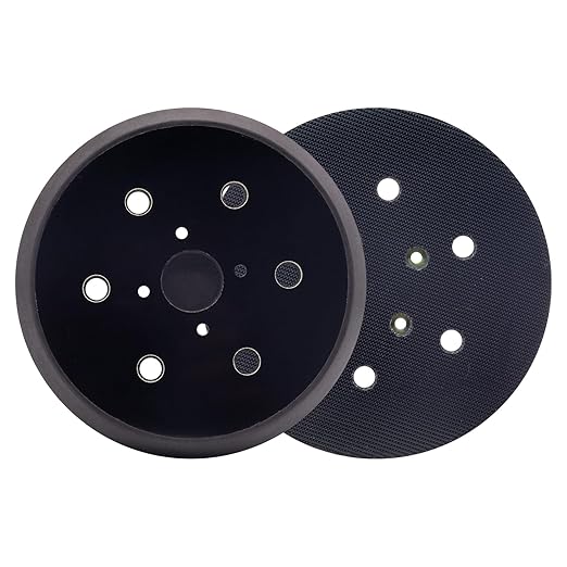 6 Inch Replacement Sander Pads, 6 Holes Hook and Loop Sander Pad for Ridgid R2611 Random Orbit Sander, 2 Pack