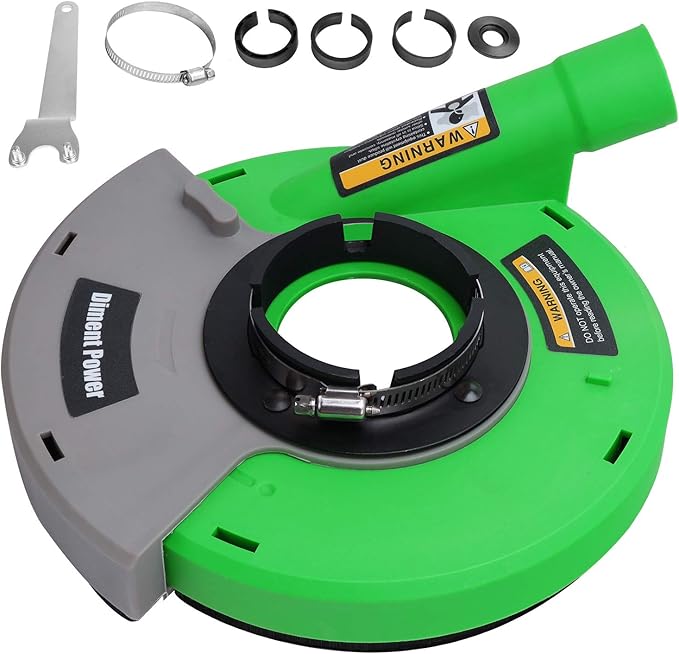 Diment Power Universal Surface Grinding Dust Shroud for Angle Grinder 7-Inch. Collect Grinding Dust-Wood, Stone, Cement, Marble, Rock,Granite, Concrete