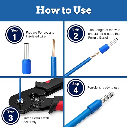 New Age America® 390pcs Wire Ferrules Kit | AWG 16-2 | Copper & Nylon | Uninsulated & Insulated Cord Pin End Terminal | Wire Ends Terminal Kit | AWG 16, 14, 12, 10, 8, 6, 4, 2 | Crimp Connectors