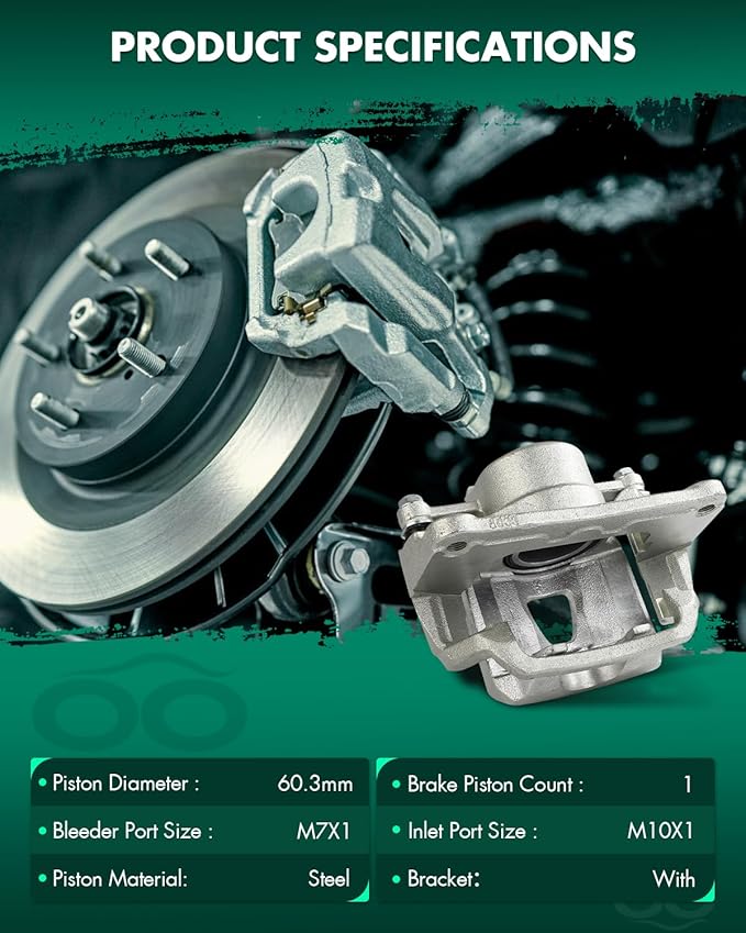 SCITOO 19B1974A Front Left Disc Brake Caliper Assembly w/Bracket For Lexus For RX300 1999-2001