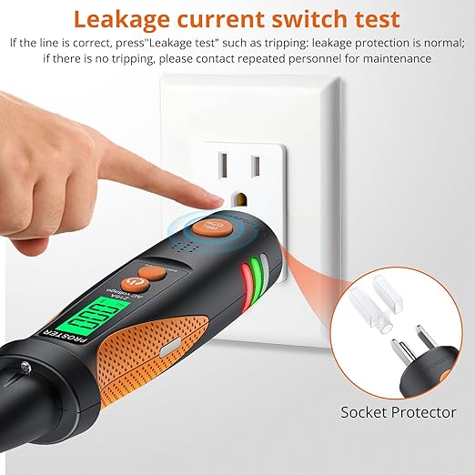 Proster 2in1 Electrical Tester Kit - AC Non Contact Voltage Tester with GFCI Socket Tester, Non Contact Sensitivity 13-300V AC and 50-60Hz
