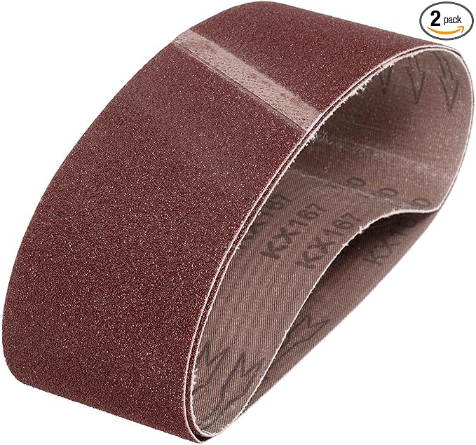 HARFINGTON 4 x 24 Inch Sanding Belts, 2 Pcs 80 Grits Aluminum Oxide Abrasive Belt Sander File Belt for Woodworking, Metal Polishing, Knife Sharpener