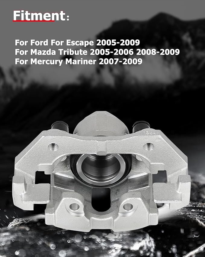 cciyu Front Left & Right Brake Calipers Assembly w/Bracket 19B3116 19B3117 2005 2006 2007 2008 2009 For Ford For Escape,2005 2006 2008 2009 For Mazda For Tribute,2007 2008 2009 For Mercury For Mariner