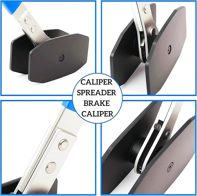 Brake Caliper Compression Tool - Caliper Piston Compressor with 4 Brake Caliper Hooks, Brake Pad Spreader for Single/Twin/Quad Piston Calipers