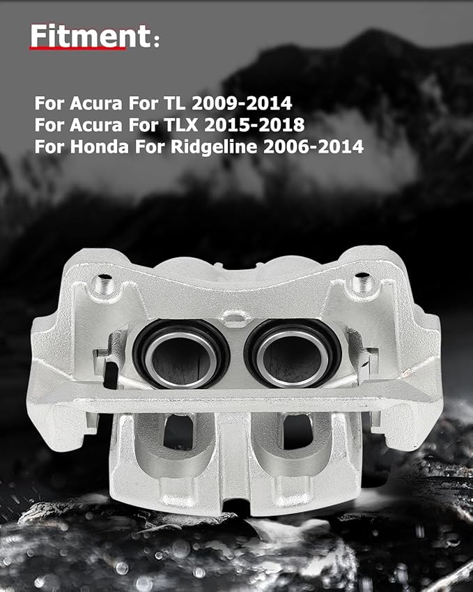 cciyu Front Right Brake Caliper Assembly w/Bracket 19B3103 2009-2014 For Acura For TL,2015-2020 For Acura For TLX,2006-2014 For Honda For Ridgeline