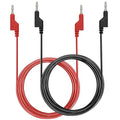 Sumnacon 2Pcs Banana to Banana Plug Test Leads - Stackable 4MM Banana Plug Test Cables, Multimeter Clip Wires for Electrical Testing 1000V/15A 6.6Ft/2M